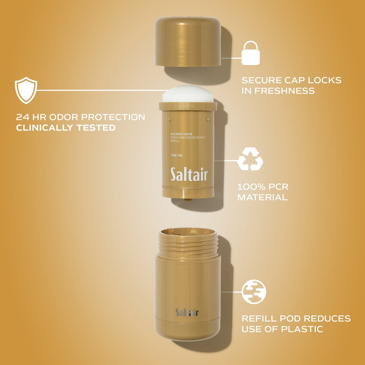 Golden Hour - Skincare Deodorant Refill Pod